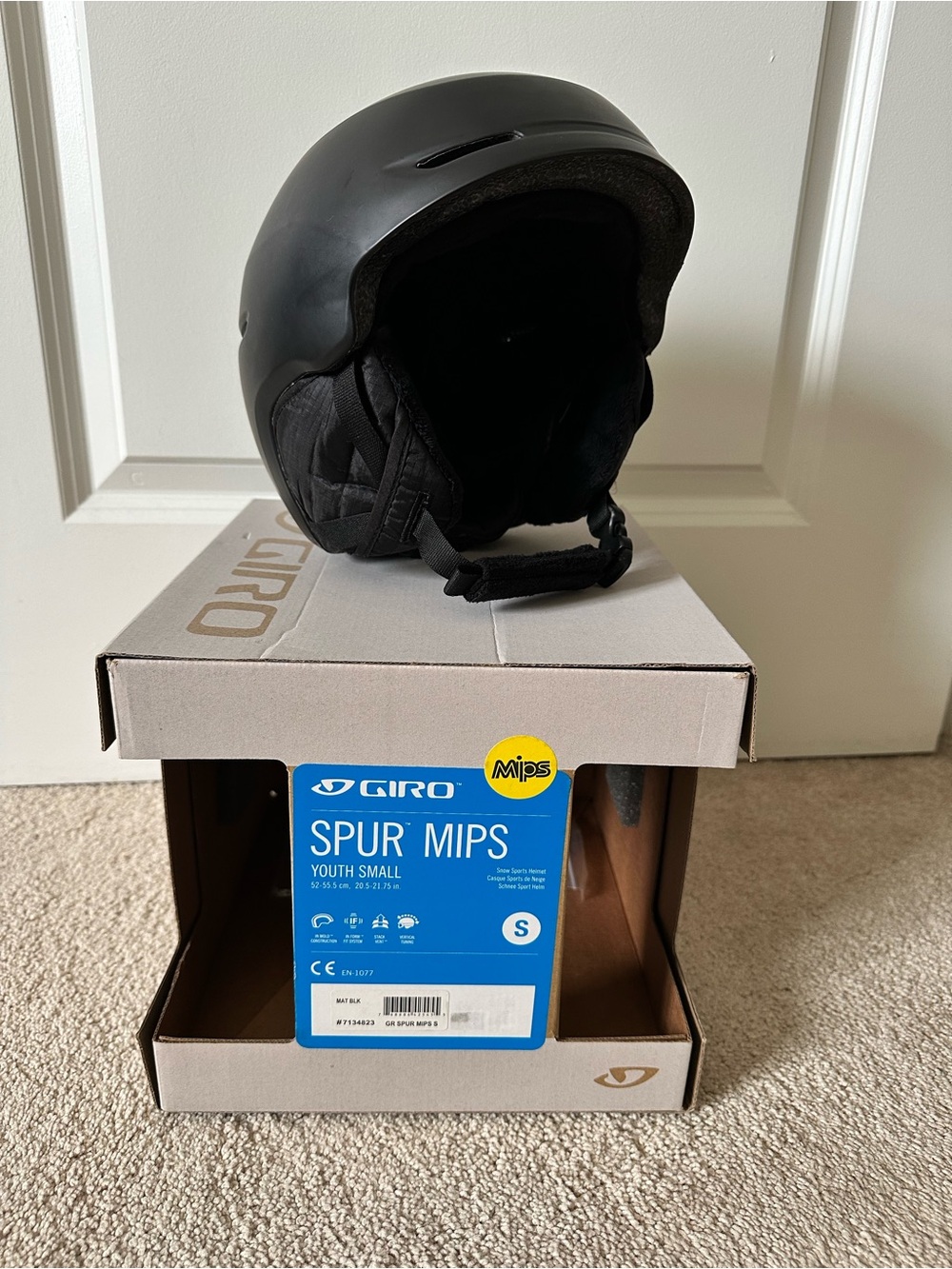 Giro Spur Mips Youth Ski Snowboard Snow Sport Kids Helmet Small Black